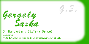 gergely saska business card